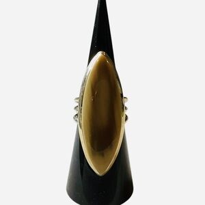 Sterling Silver 925 & Natural Stone Ring Size 7 NWT